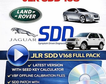 JLR SDD Jaguar & Land Rover V168 avec fichiers de calibrage VBR hors ligne, calcul de la clé de départ