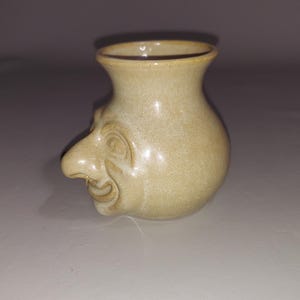 Rare Beige Booger Boy Boris Ceramic Egg Separator by Aaargh Designs #192