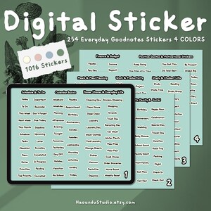 Digital Planner Word Stickers for Goodnotes | Functional Everyday Planning & Script Labels