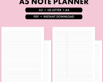 Cornell Notes Printable Lined Note Taking Template 5mm 6mm Study Notes ...