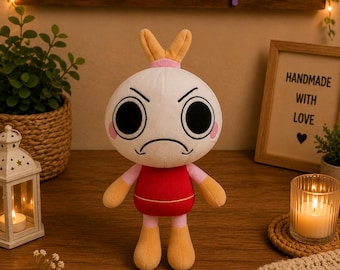 Shrimpo Plush Toy, Dandy’s World Inspired Character Plush, Soft Game Stuffed Animal, Cute Collectible Doll, Gamer Gift, Kawaii Plushie