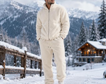 Arctic Luxe Herren Winter Pelzjacke & Hose Set
