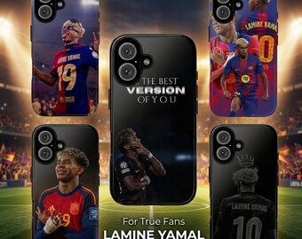 Lamine Yamal Soccer Collage Phone Case | Protective Cover for iPhone Samsung