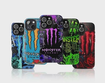 Monster Energy Phone Case | Edgy Y2K Cyberpunk Protective Cover for iPhone Samsung