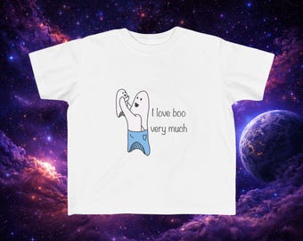 I Love Boo Very Much toddler tee | Ghost illustration tee