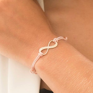 Personalized Infinity Bracelet Merci Maman love symbol bracelet for her gift for wife or girlfriend for anniversary image 1