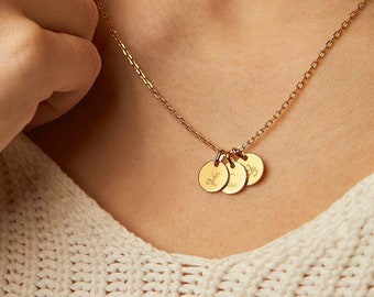 Collier personnalisé Prénom-alfabet bloemen - Gravé à la main - Plaqué or, Argent 925