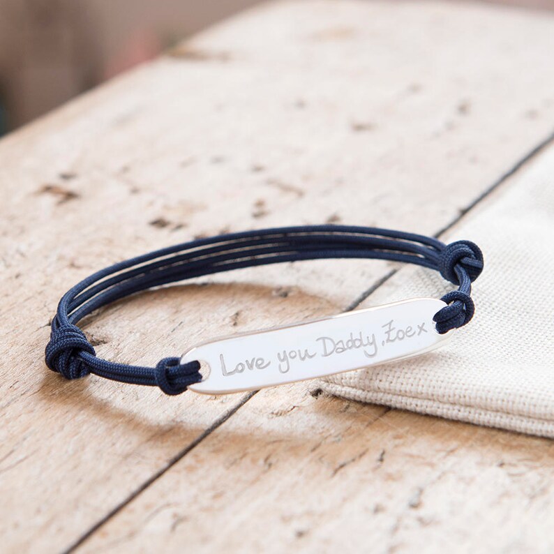 Personalized Men's Sterling Silver Identity Bracelet Etsy