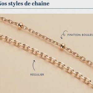 Collier Disque Perlé personnalisé - Gravé à la main - Plaqué or, Argent 925 image 9