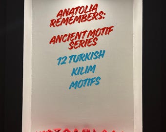 Anatolië herinnert zich: 3D-geprint sculptuur met oud Turks kelimmotief (bureaudecor)