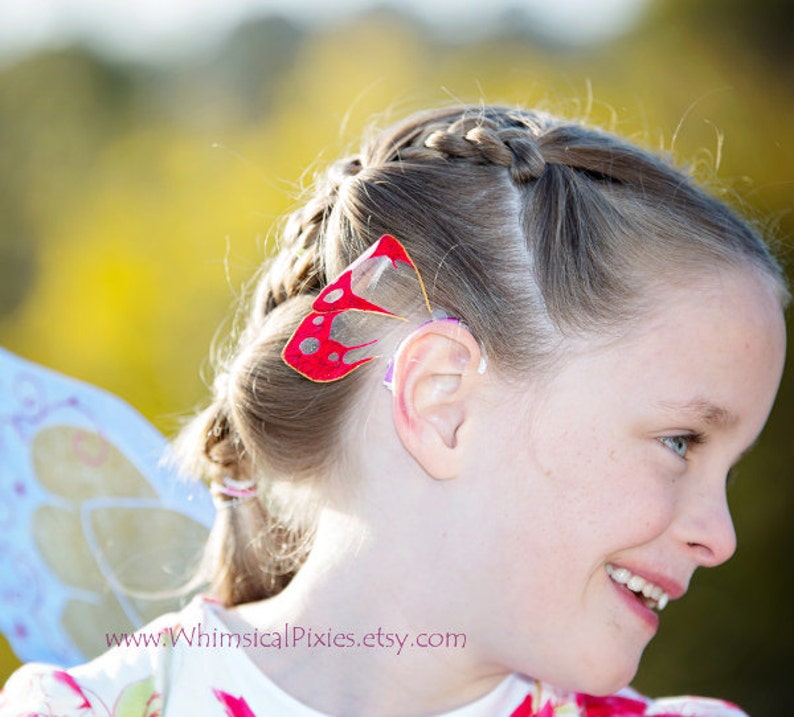 Made to order PAIR of wings for those with hearing loss Custom Hearing Aid Fairy Wings costume fairy ears /& butterfly wings