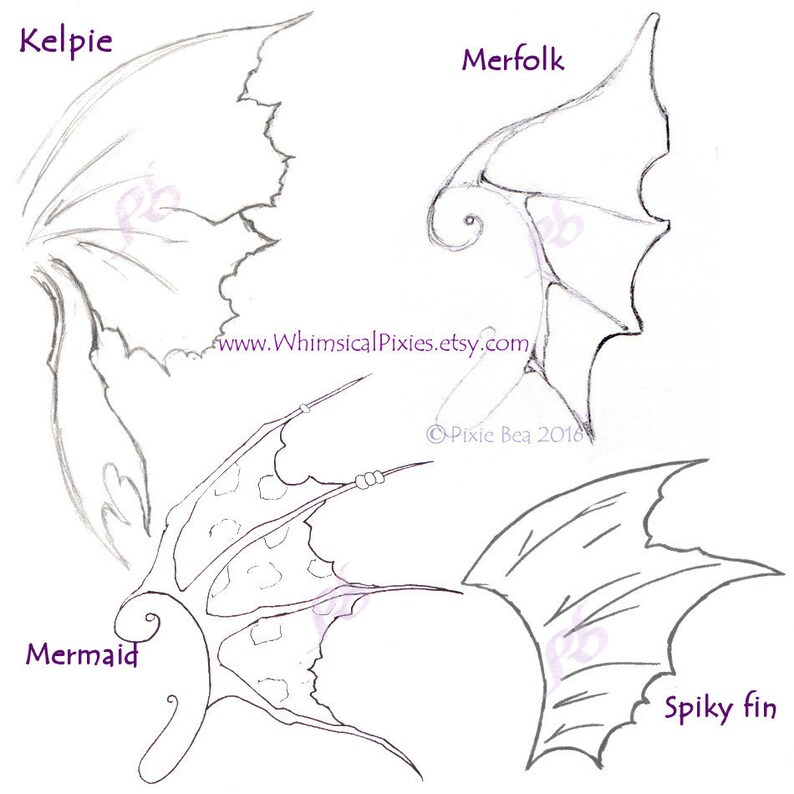 Mermaid Ear Fins Water Dragon Fin Ear Cuffs Custom Ear Wings Etsy