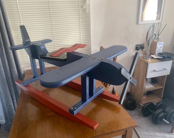 Rocking wooden airplane