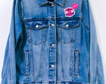 Pretty Pink | Reworked Denim Jacket