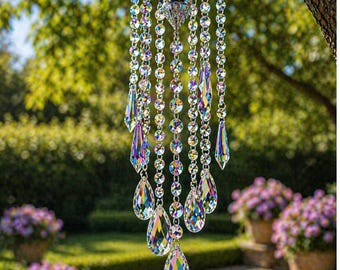 Crystal Sun Catcher-kroonluchter: hangende hanger met regenboogprisma voor raam