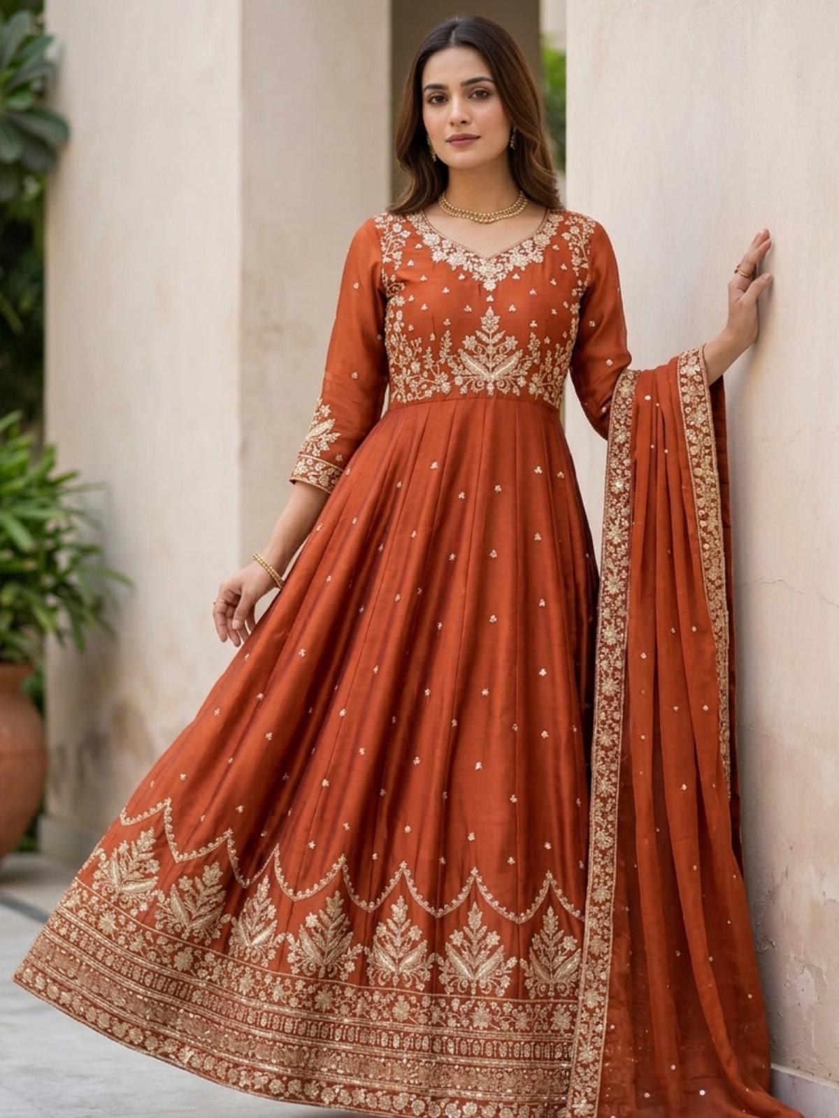 burnt orange indian dress Indian Orange Dresses: Buy Indian Orange Dresses Online only at Pernia's Pop-Up Shop 2026