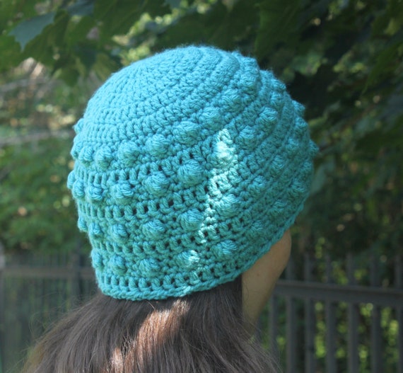 Easy Crochet Beanie Bobble Stitch 