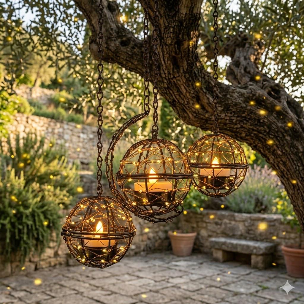 GIGALUMI Lot de 4 Solaires Extérieur Jardin,120 LED Feux d'artifice GIGALUMI Lot de 4 Solaires Extérieur Jardin,120 LED Feux d'artifice