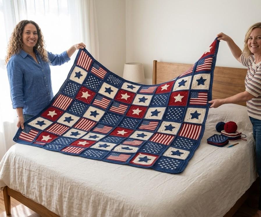 39 Red, White, and Blue Crochet Patterns for Festive Celebrations 35 Patriotic Crochet Blanket Pattern Stars & Stripes