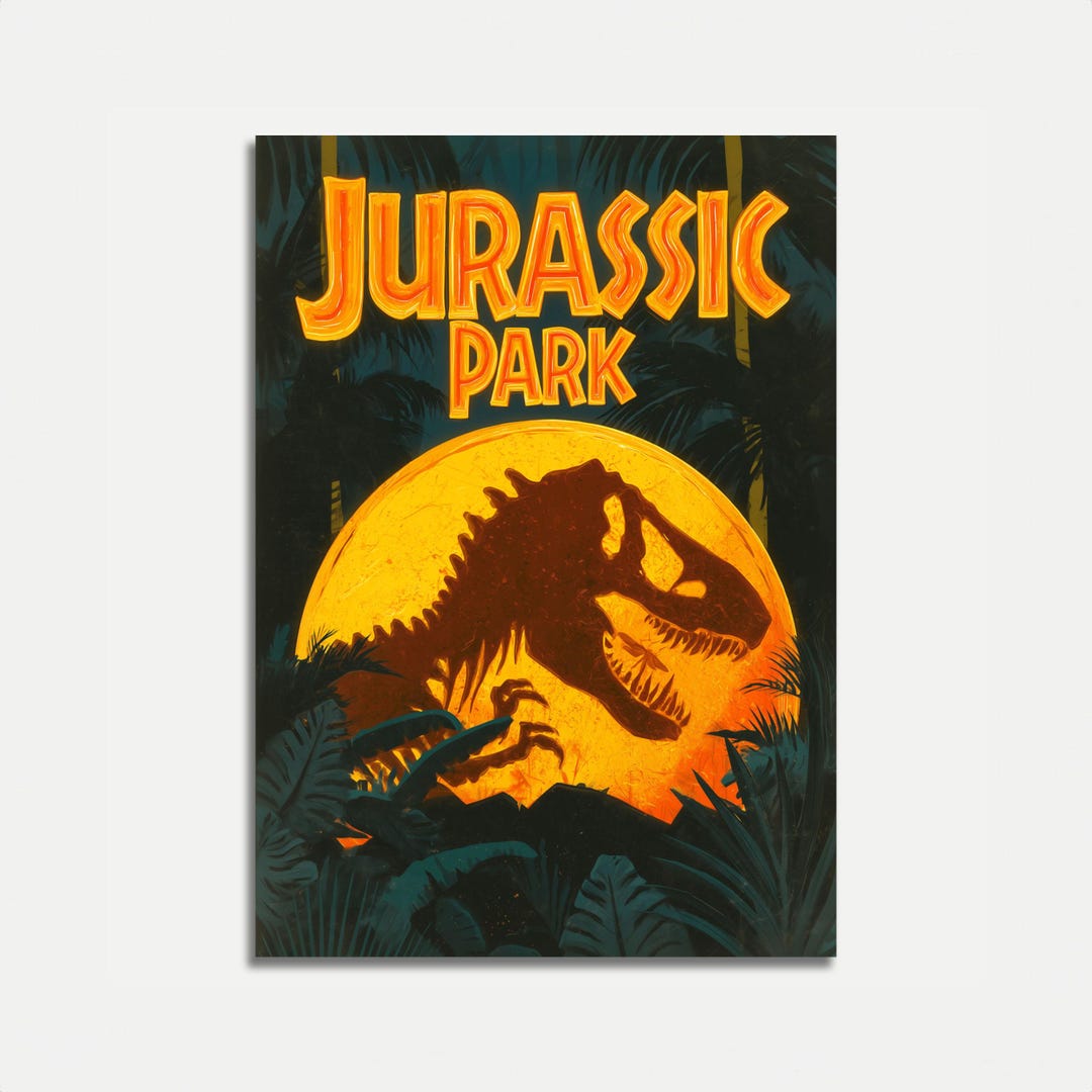 Jurassic Park Art - Movie Poster - Jurassic Part Art - Etsy