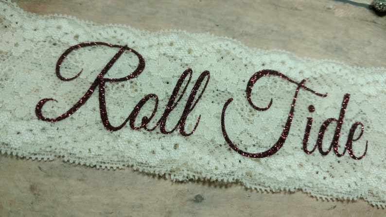 Shower Gift Football Garter Garter Roll Tide Bling Garter Wine Garter Sports Garter Wedding Garter Fall Garter Alabama Garter