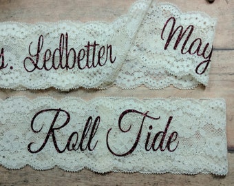 Alabama Garter, Roll Tide, Sports Garter, Football Garter, Bling Garter, Wine Garter, Shower Gift, Wedding Garter, Garter, Brides Garter