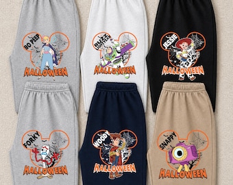 Toy Story 5 Halloween Sweatpants, Toy Story Characters Print Cotton Pants Matching Halloween Spooky Season Gift for Fans Men Women
