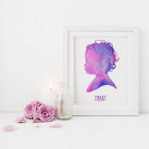 Handpainted Watercolor Silhouette image 1