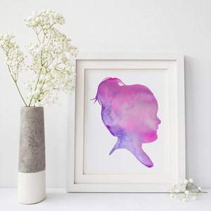 Handpainted Watercolor Silhouette image 3