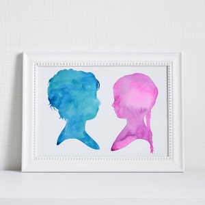 Handpainted Watercolor Silhouette image 5