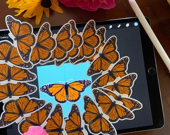 Butterfly Sticker, Sticker, Mythical Sticker, Laptop Sticker, Water Bottle Sticker