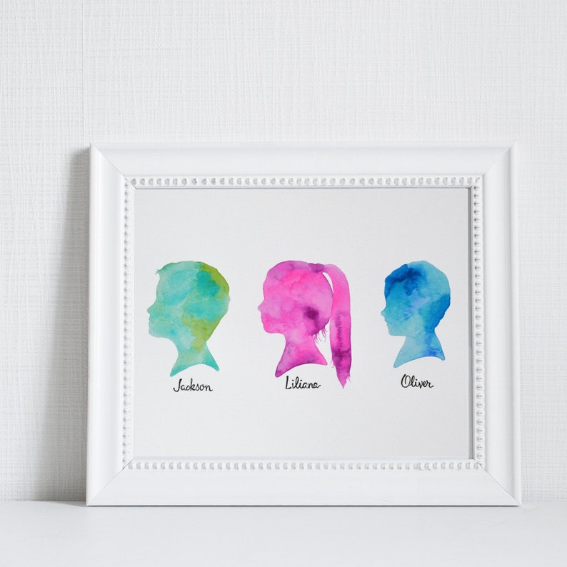 Handpainted Watercolor Silhouette image 6