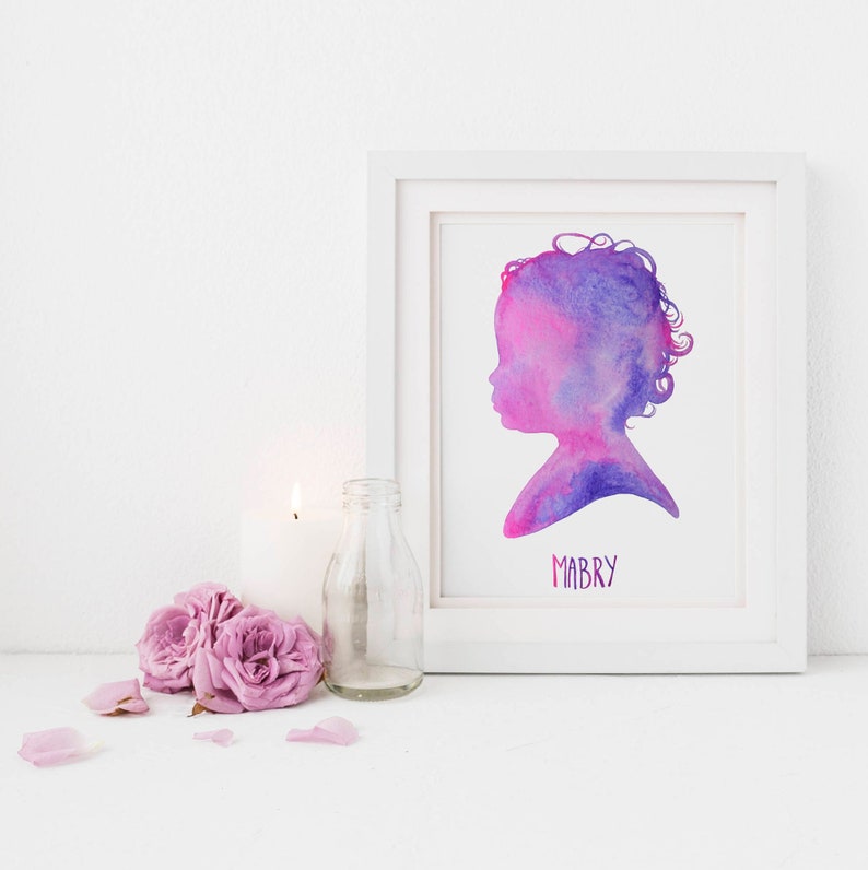 Handpainted Watercolor Silhouette image 1