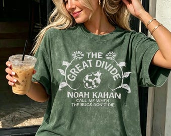 Ladybug Noah Kahan T-Shirt, The Great Divide Call Me When The Bugs Don’t Die Folk Music Graphic Tee, Concert Fan Casual Top