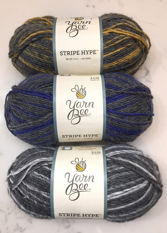 New Yarn Bee Stripe Hype 3.5 oz Acrylic and Wool 265 yards Etsy