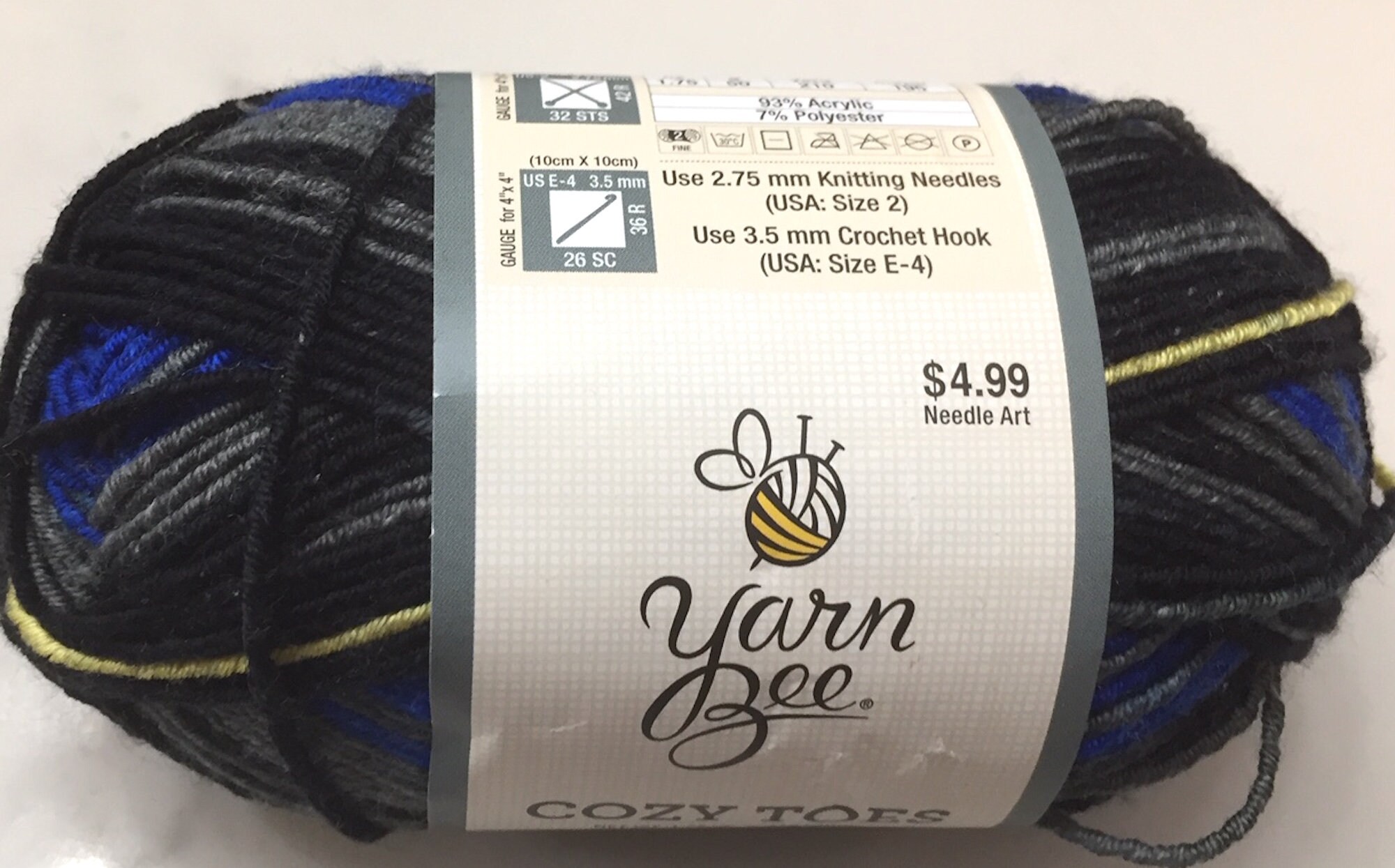 New Yarn Bee Cozy Toes Crisp Cobalt 1.75 oz. Etsy