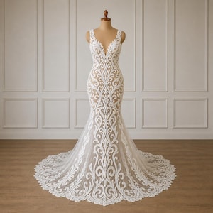 Ivory Mermaid Plus Size Wedding Dresses - Etsy
