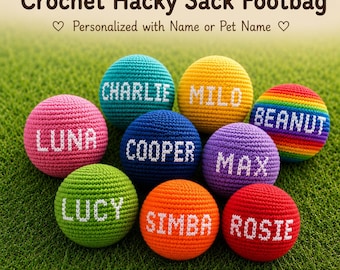 Pelota de malabares de ganchillo personalizada, pelota de malabares con nombre personalizado, juguete antiestrés para TDAH y regalo retro de los 90, regalo de cumpleaños para niños y niñas.