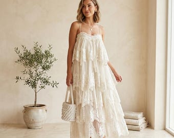 Vintage White Lace Dress Intimately Free People French Courtship S Handkerchief Hem - Etsy Denmark Vintage White Lace Dress Intimately Free People French Courtship S Handkerchief Hem - Etsy Denmark