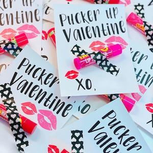 Pucker Up Valentine // ARCHIVO DIGITAL // Chapstick Valentine // Lápiz labial Valentine