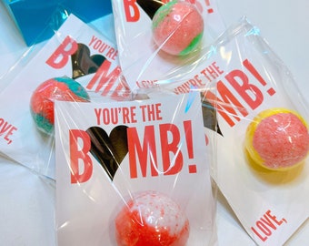 Bath Bomb Valentine // DIGITAL FILE // You're the BOMB Valentine // Bath Valentine