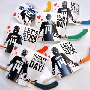 Hockey Valentine // ARCHIVO DIGITAL PERSONALIZADO en 24 horas // Hockey Valentine's Day // Let's Stick Together // Niño o niña Valentine