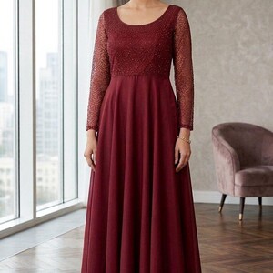 Maroon Sequin Dress - Etsy
