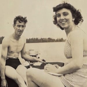 Original Antique Photograph | Lake Trolling
