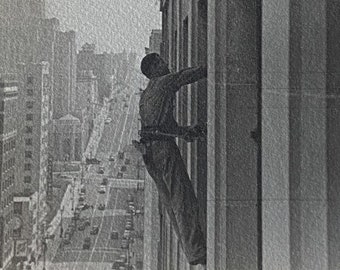 Original Vintage Photograph | The Window Washer