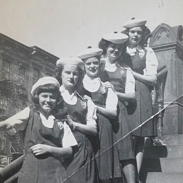 Original Vintage Photograph | Girls with Berets