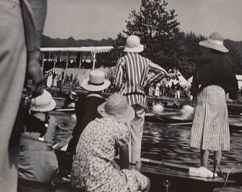 Original Antique Photograph | Watching the Rowers