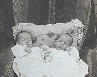 Photographie originale RPPC | Bébés jumeaux