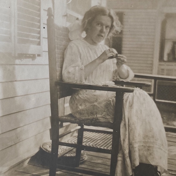 Original Antique Photograph | Judith Sewing