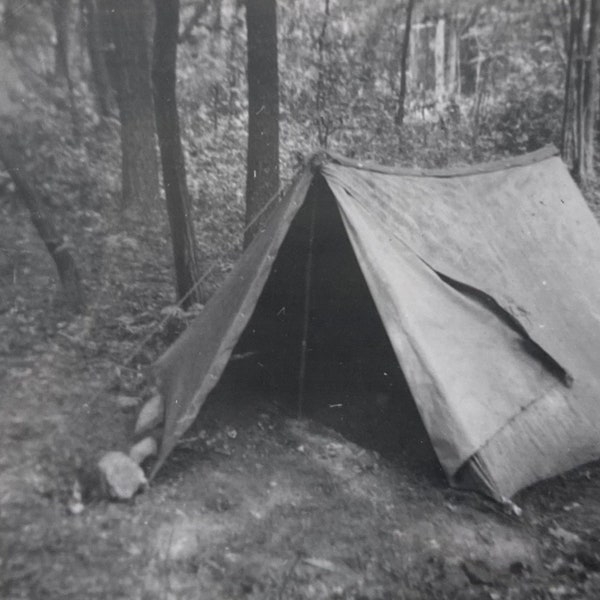 Original Vintage Photograph | Our Home for 2 Weeks in the Field | 1951